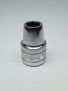 S-K TOOLS USA - 1/2" Drive 7/16 Inch - 40114 - 6 Point Shallow Socket - Picture 1 of 11