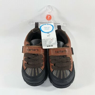 Carter's Benelli Lace Up Sneakers Brown Boys Toddler NWT - Image 1 of 4