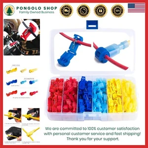 Durable 22-10 AWG T Tap Electrical Connectors Kit - 120 Pieces Assorted Colors - Picture 1 of 7