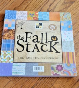 DCWV 12 x 12 The Fall Stack Cartoncino Scrapbook Carta Confezione Valore Halloween - Foto 1 di 1