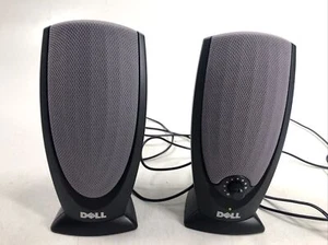 Dell A215 schwarz/grau Computer PC Stereo Lautsprecher GETESTET mit Strom & Audiokabel - Bild 1 von 8