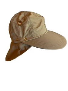 Khaki Ultimate Hat Neck Shield Safari Sun Made in USA Small - Picture 1 of 6