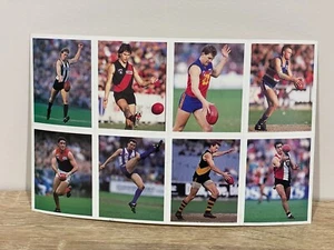 1993 AFL SELECT FOOTBALL STICKER BROWN WANGANEEN LYON HOGG CROCKER. - Picture 1 of 2