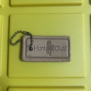 Hunt Club Genuine Leather Stamped Keychain Tag Pre Owned Vintage 1980s - Picture 1 of 2