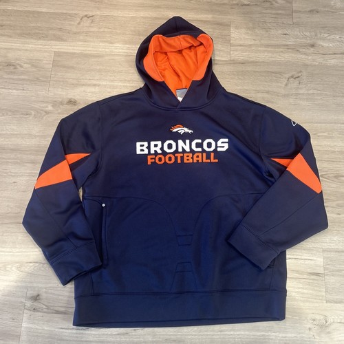 VETEMENTS Felpa con cappuccio pullover Reebok Apparel Denver Broncos blu navy uomo large