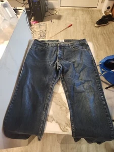 St John's Bay Herren Größe 38x30 Blau Denim Dark Wash Bootcut Jeans Baumwolle - Bild 1 von 12