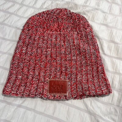 Gorro holgado tejido Love Your Melon OSFA 100 % algodón rojo/blanco/negro Foto 1 de 3