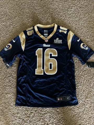 💥 Jared Goff #16 Los Angeles Rams - Super Bowl LIII Nike Jersey Mens Size M Cover