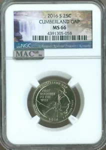 2016 S Cumberland Gap Quarter NGC MS66 MAC QUALITY✔️ - Picture 1 of 2