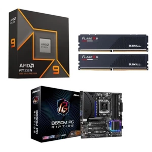 AMD Ryzen 9 9900X + ASRock PG RIPTIDE B650M mATX Motherboard + 32GB DDR5 Combo - Picture 1 of 6