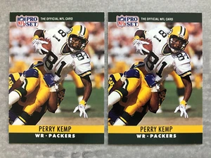 Juego profesional de tarjetas de fútbol americano ""foto equivocada"" de Perry Kemp 1990 error y corregido #111 - Imagen 1 de 2