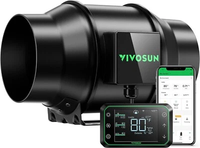 VIVOSUN AeroZesh G6 6-inch 388 CFM Inline Duct Fan with E42A Speed Controller - Image 1 of 4