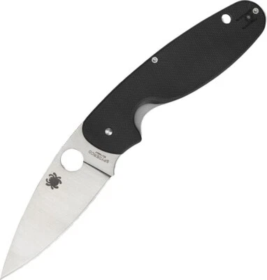 Cuchillo Plegable Spyderco Énfasis Linerlock 3.63" 8Cr13MoV Negro Mango G10 C245GP Foto 1 de 2