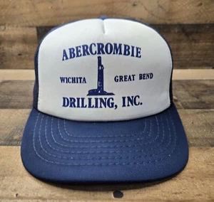 Vintage Abercrombie Mütze Trucker Mesh Snapback Cap Drilling Wichita Great Bend KS - Bild 1 von 9