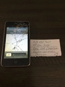 Apple iPod Touch 2nd Gen  A1288 Black 8GB Cracked Screen Digitizer Not Working - Picture 1 of 4