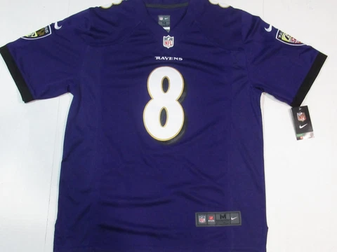 NWT Lamar Jackson #8 Baltimore Ravens Men's Game Limited Jersey Purple Cover