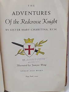 The Adventures of the Redcrosse Knight (Sister Mary Charitina - 1945) Ex Library - Picture 1 of 15