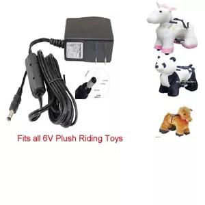 6V Charger for Electric Plush Pony Unicorn Panda Horse Riding Toy - Picture 1 of 1