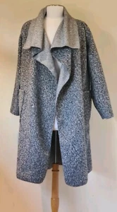 Made In Italy Lagenlook waterfall coat wool open front One Size Plus UK 16-24 - Picture 1 of 14