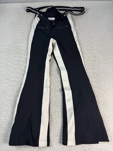 Pantalones de esquí Erin para nieve para mujer 0 negros blancos bloques de colores tirantes elásticos de nailon - Imagen 1 de 8