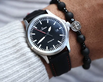 Juego completo de reloj automático Sinn 556 I RS 38,5 mm H-Link + correa de tela de vela Zuludiver Foto 1 de 4