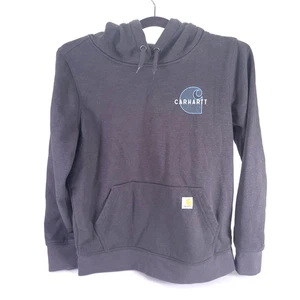 Carhartt Rain Defender Hoodie Small 4-6 Relaxed Fit Midweight Charcoal Gray - Picture 1 of 6