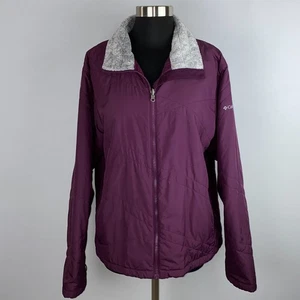 Columbia Interchange Jacket Womens Fleece Collar Full Zip Logo Arm XL - Picture 1 of 6