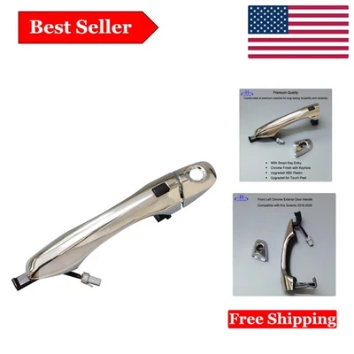 Front Left Chrome Exterior Door Handle with Smart Key for Kia Sorento (2016-2... Foto 1 de 4