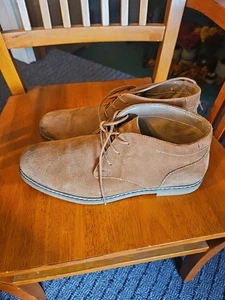 Sonoma Goods For Life  Byron Suede Cognac Leather Chukka Boots Men 10.5 - Picture 1 of 10