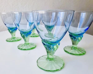 80er Bormioli Rocco Bahia Cocktail Glas 6er Set italien Dessert Eis Wasser - Bild 1 von 8
