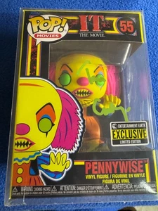 Autogramm Tim Curry Dual COA Funko Pop! Vinyl: It - Pennywise BLACK LIGHT - Bild 1 von 5