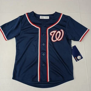 Camiseta de béisbol con botones de los Nacionales de Washington mercancía genuina juvenil talla S 6/7 - Imagen 1 de 7