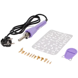 Brandmalkolben Set mit Zubehör & Koffer Holz Brennkolben Gravur Lötkolben Bast - Bild 1 von 2