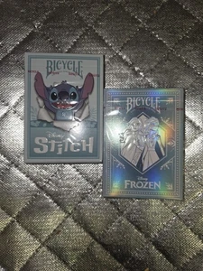 Tarjetas de juego de bicicleta Disney Stitch & Frozen - Imagen 1 de 1