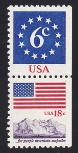 Par Se-Tenant 1893c 1892/1893 de folleto, bandera e himno, sin usar NH - Imagen 1 de 2