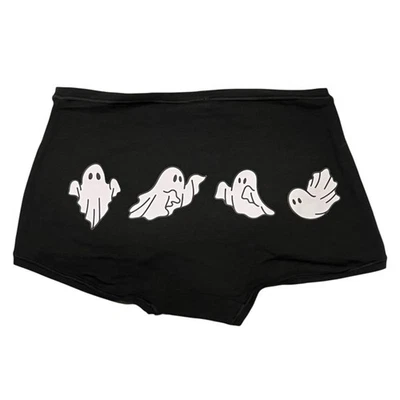 NUEVO CON ETIQUETAS VICTORIA'S SECRET PINK Boyshort Boxer Pantie Talla XS-S-M-L-XL-XXL Black Ghosts Foto 1 de 4