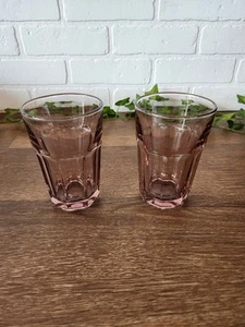 2er Set Libbey Glass Company Gibraltar Rosa/Pflaume 5" Becher Kühler Gläser - Bild 1 von 3