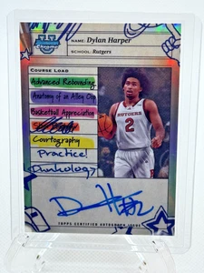 2024-25 Bowman Chrome U Dylan Harper Course Load On Card Auto Rutgers Spurs - Picture 1 of 2