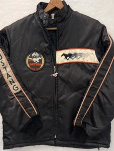 Vintage 1979 Indy 500 Ford Mustang Pace Car Satin Bomber Jacket Size S Horizon - Picture 1 of 17