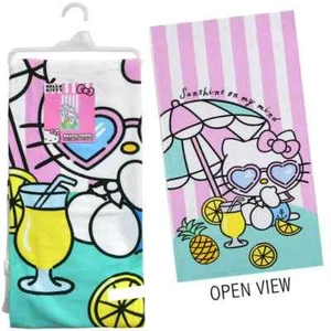 Toalla de playa en percha Hello Kitty 54x27" con etiqueta colgante - Imagen 1 de 3