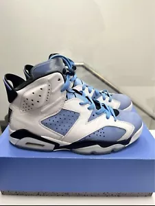 US10 Air Jordan 6 Retro "UNC WHITE" University Blue White - Picture 1 of 6