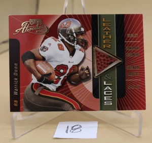 2000 Playoff Absolute Leather & Laces Ball /350 Warrick Dunn #WD28 Relic - Picture 1 of 2
