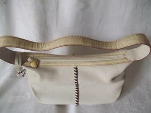 Bolso de mano Brighton HEART de cuero blanco guijarros - Imagen 1 de 9