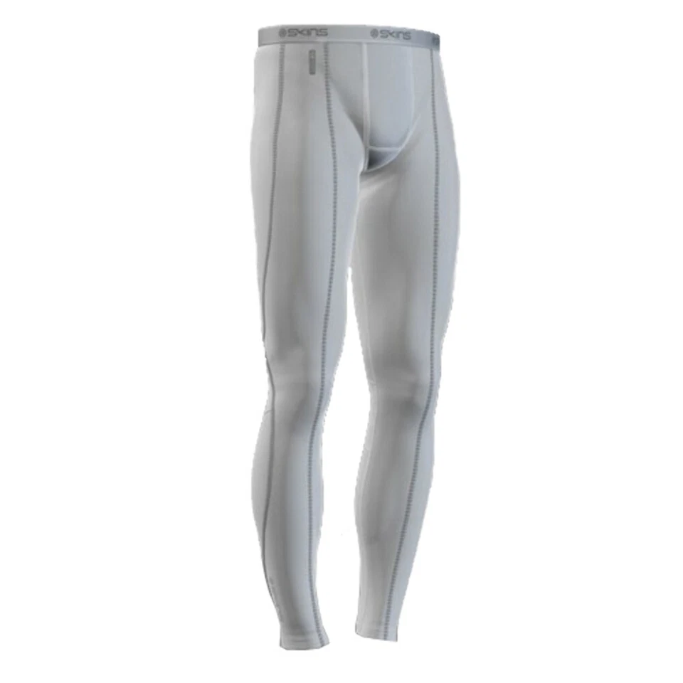 SKINS YOUTH COMPRESSION LONG TIGHTS (WHITE) | GREAT BARGAIN - Image 1 of 1