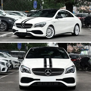 Car Sticker Rally Dual Stripes for GLA Class G63 G65 Vinyl Hood Rear Decal ZC699 - Foto 1 di 6