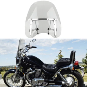 18"x16" Smoke Motorcycle Windshield Large For Suzuki Intruder 750 800 1400 1500 - Picture 1 of 13