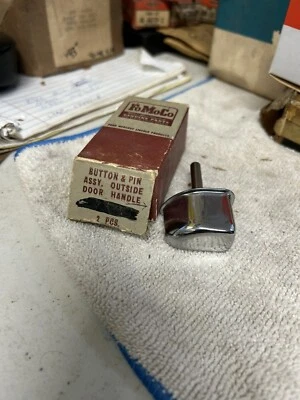 NOS FORD B7A- 1957-58 FULL SIZE BUTTON DOOR HANDLE L.H. - Image 1 of 4