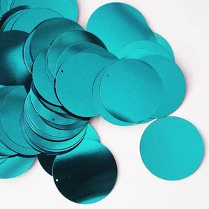 30mm Sequins Turquoise Blue Metallic. Made in USA - Picture 1 of 2