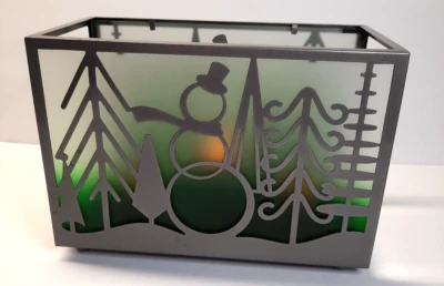 Yankee Candle Winter Wonderment Multi Soporte de Luz de Té Muñeco de Nieve Vacaciones Usado Foto 1 de 4