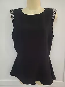 Guess Ladies Top with Sequin Shoulder detail Size M (10-12) - Picture 1 of 5